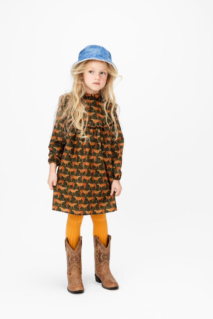 PAADE MODE "WINTER MEADOW" Cotton Dress in Meet The Cheetah