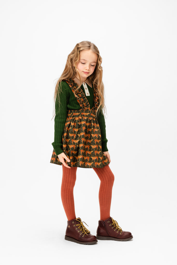 PAADE MODE "WINTER MEADOW" Cotton Skirt With Ties Meet The Cheetahs