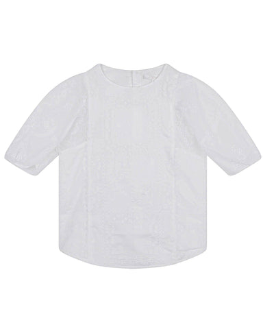 NIKOLIA "Good Morning Heaven" MAIDEN Tri-Color Blouse Shirt Top