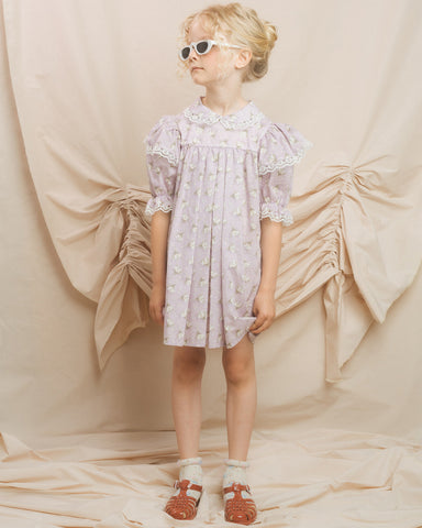 OEUF "Franglaise" Linen Smocked Tank Top Shorts Set in Toile