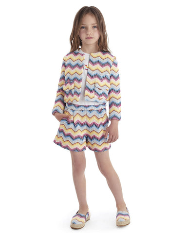 THE MIDDLE DAUGHTER On Tenterhooks Longsleeve Midi Dress in Multi Stripe